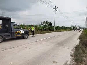 Polsek Tegowanu Siagakan Personel Cegah Balap Liar Saat Ngabuburit Ramadan
