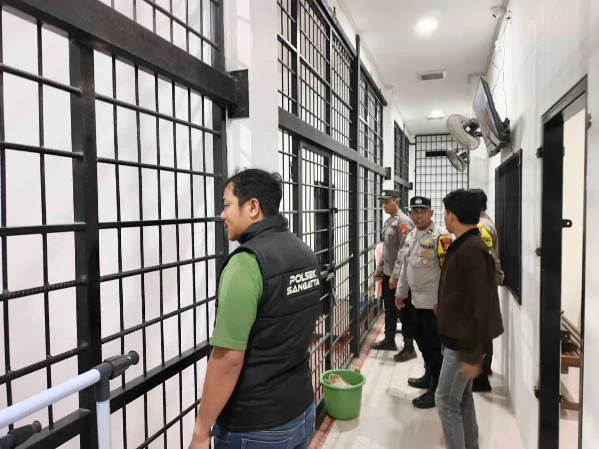 Polsek Sangatta Utara Lakukan Pengecekan Rutin di Ruang Tahanan