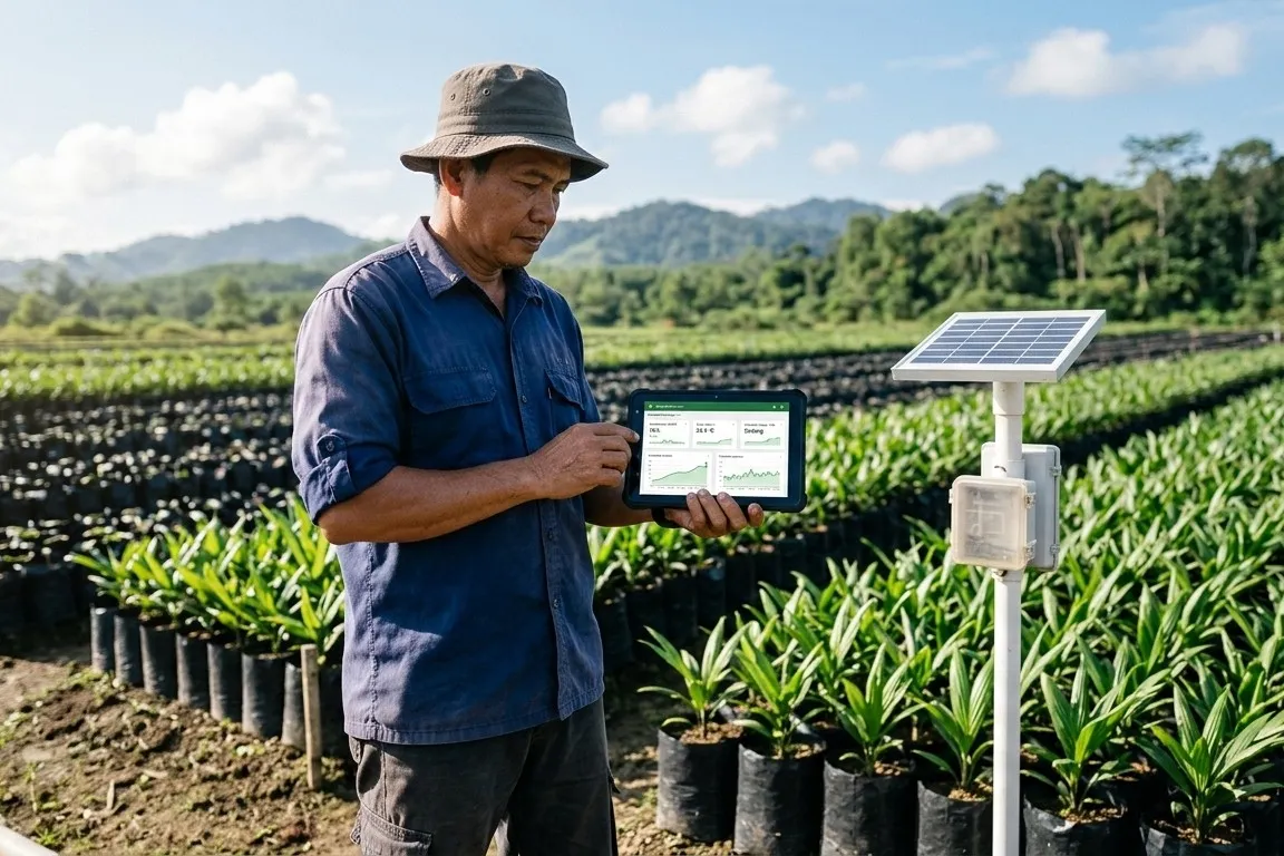 Pemantauan Pembibitan Sawit Kini Tersedia Secara Real-Time Melalui Teknologi IoT
