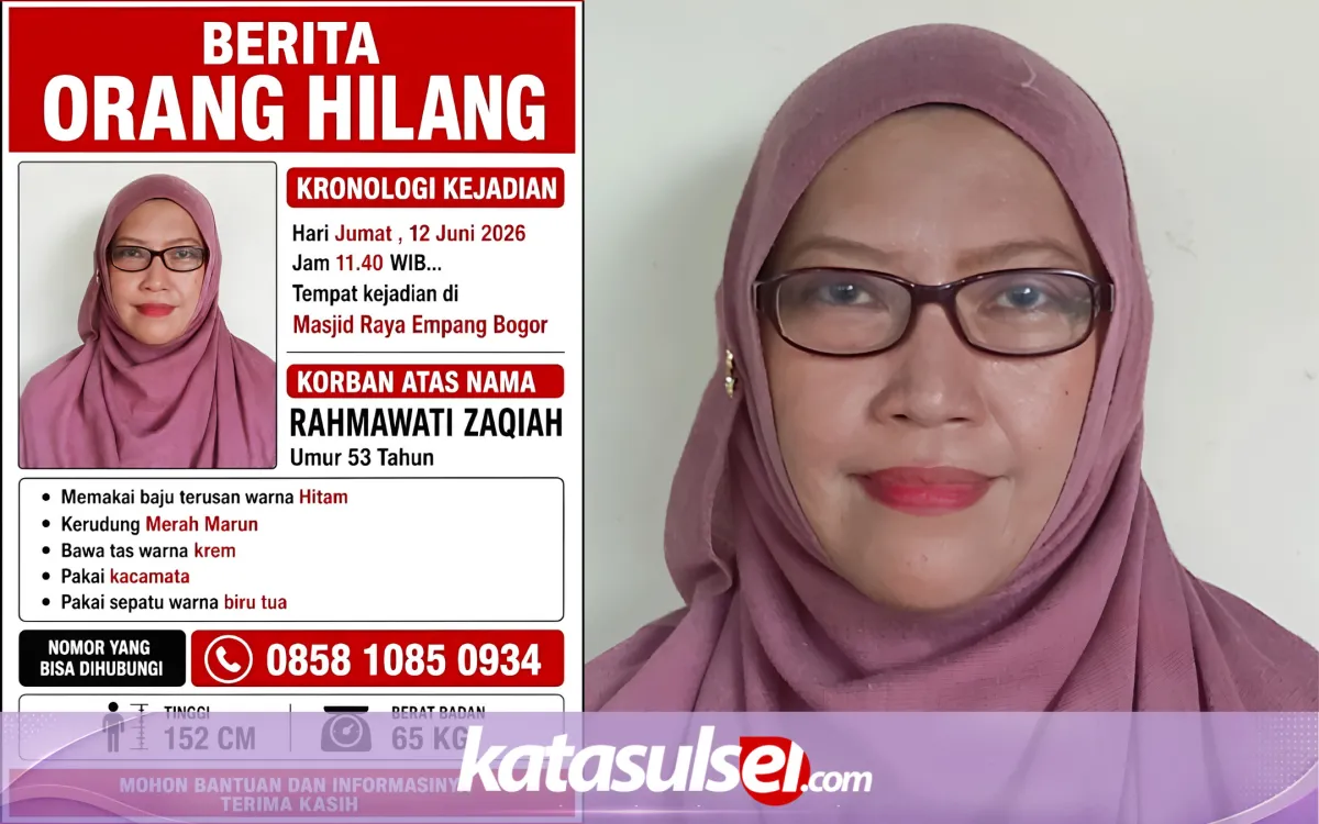 Istri Hilang Saat Suami Salat Jumat, Terakhir Terdeteksi di Jakarta Timur