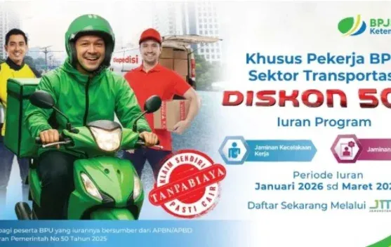 BPJSTK Pekanbaru Umumkan Diskon 50% Iuran BPU untuk Sektor Transportasi