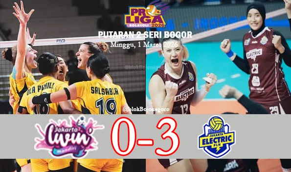 Jakarta Livin Mandiri Tersingkir Usai Kalah 0-3 dari Electric PLN di Proliga 2026