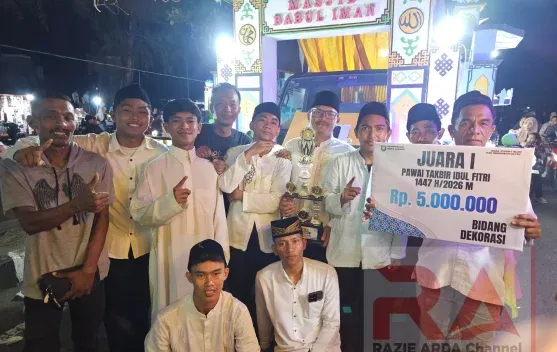 Remaja Masjid Babul Iman Juara Dekorasi Takbir Idulfitri di Sabang
