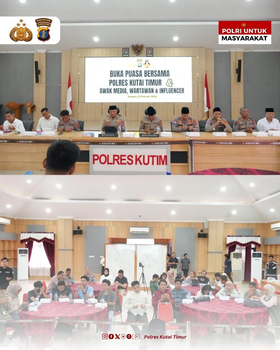 Polres Kutai Timur Gelar Buka Puasa Bersama Media dan Influencer