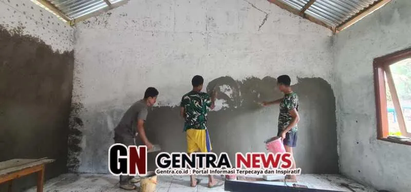 TMMD 127 Perkuat Kualitas Pembangunan Dinding Interior PAUD