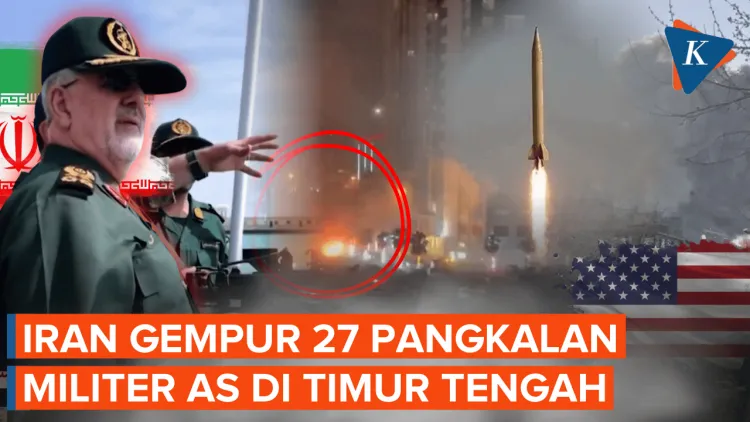 Iran Serang 27 Pangkalan Militer AS di Timur Tengah Pasca Kematian Khamenei