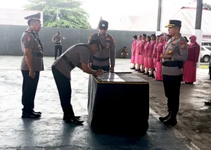 Kapolres Bitung Lantik Pejabat Baru untuk Pengamanan Idul Fitri 1447 H