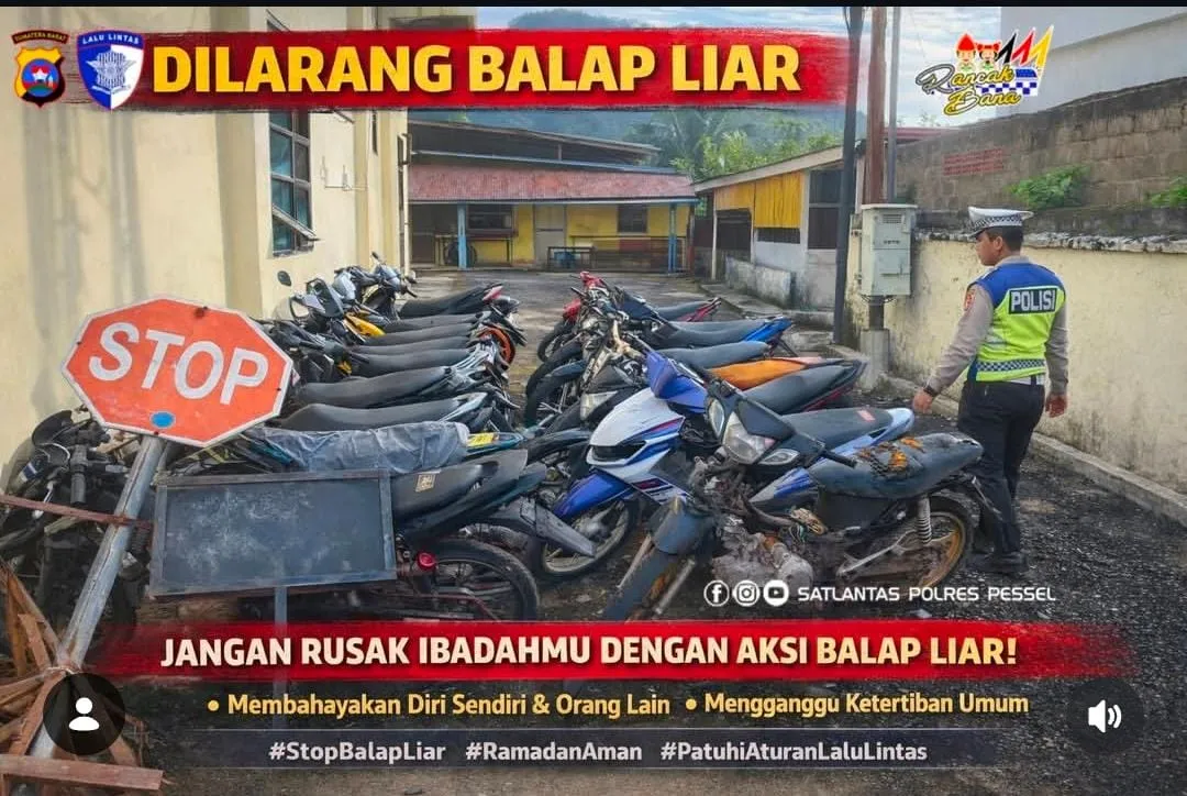 Polres Pesisir Selatan Tegaskan Larangan Balap Liar Menjelang Ramadan
