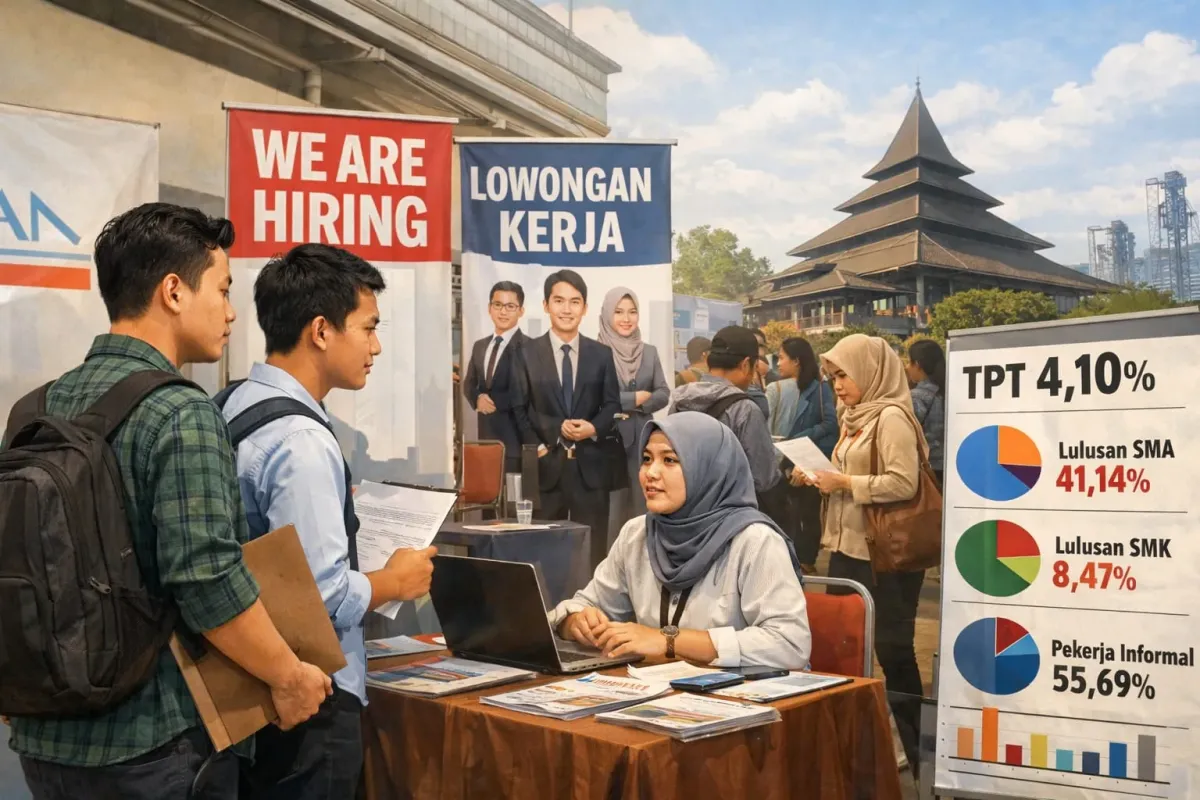 Pengangguran Kalsel November 2025 Capai 4,10 Persen, Didominasi Lulusan SMA