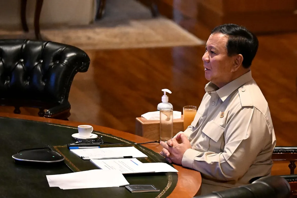 Presiden Prabowo Pimpin Rapat Terbatas Virtual Terkait Kebijakan Energi dan Ekonomi