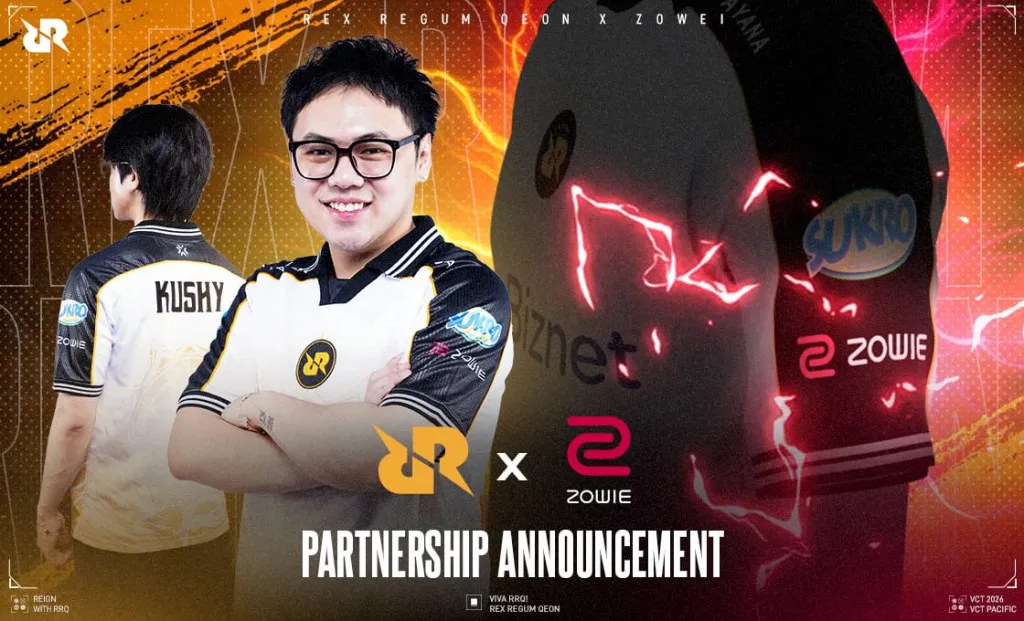 RRQ Jalin Kerja Sama dengan Zowie, Perkenalkan Monitor XL2566X+ untuk Tim Esports