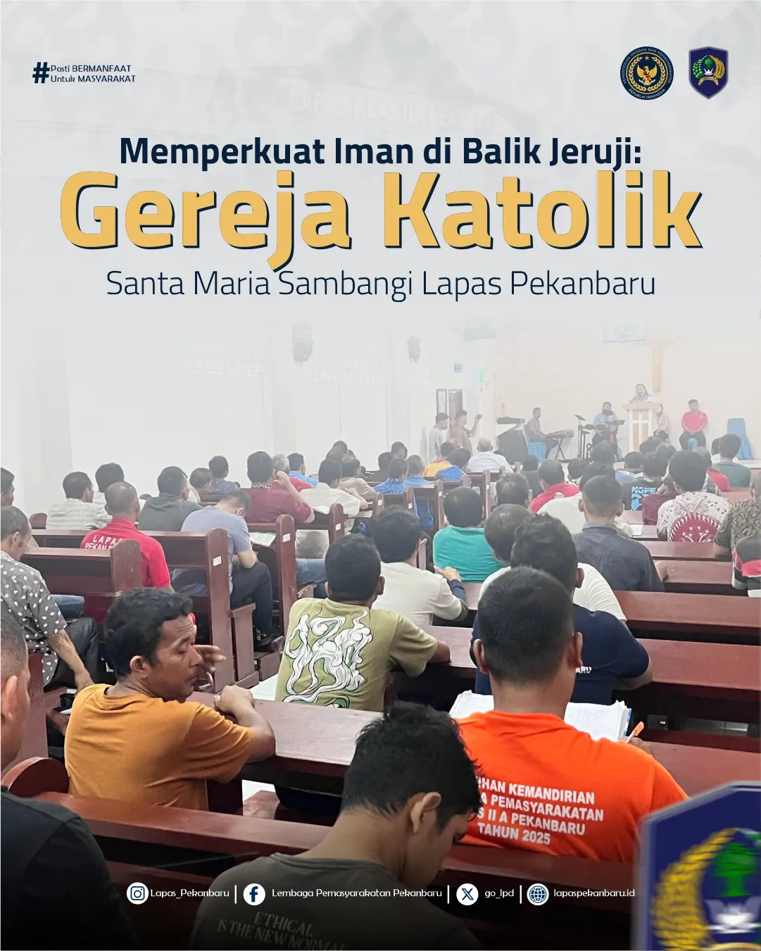 Gereja Katolik Santa Maria Gelar Ibadah di Lapas Pekanbaru