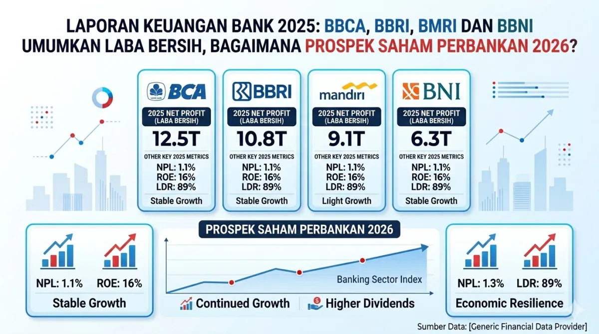 Laba Bersih Empat Bank Besar 2025: Prospek Saham Perbankan di 2026