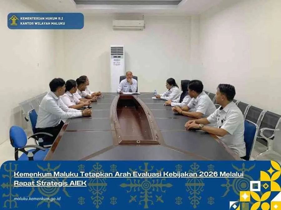 Kemenkum Maluku Rapat Strategis Evaluasi Kebijakan 2026
