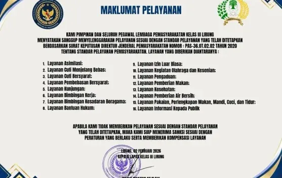 Lapas Kelas III Lirung Tingkatkan Pelayanan Melalui Maklumat Terbaru