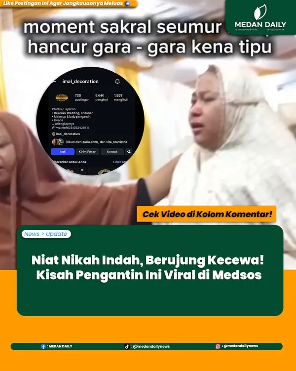 Pernikahan Berujung Kekecewaan: Pengantin Jadi Korban Penipuan Vendor Dekorasi di Medan