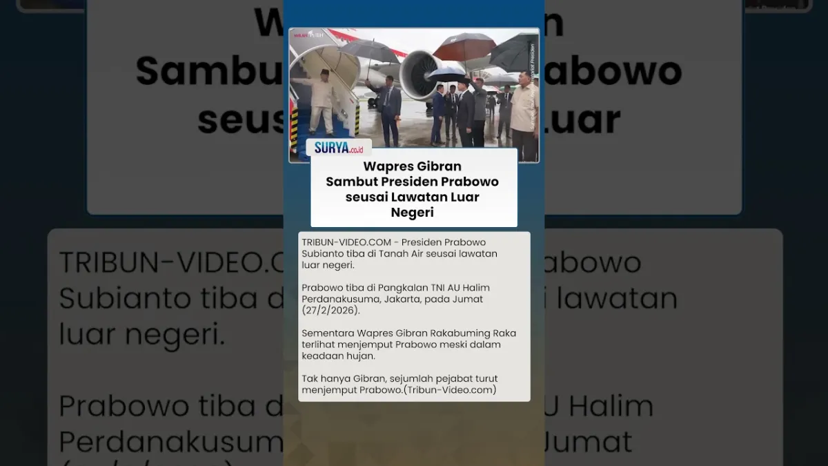 Wapres Gibran Sambut Kembali Presiden Prabowo di Tengah Hujan