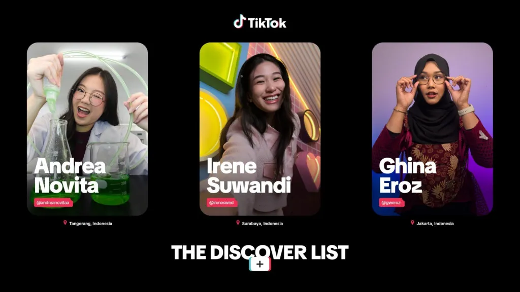 Tiga Kreator Indonesia Masuk Daftar Discover TikTok 2026