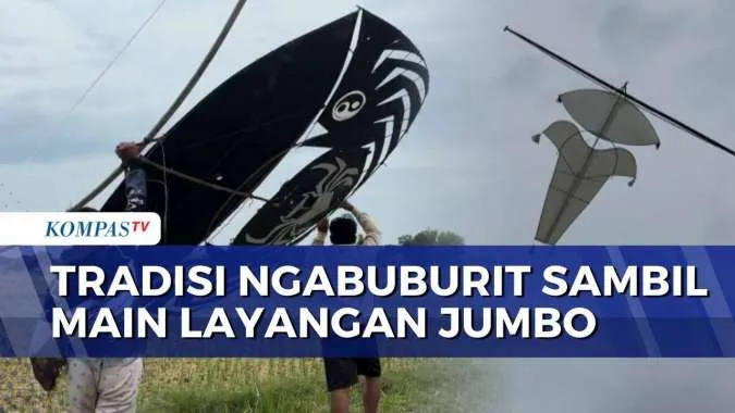 Tradisi Layangan Jumbo Warnai Ngabuburit Warga Situbondo di Ramadan
