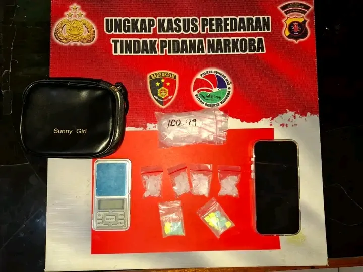 Polres Gunung Mas Amankan Perempuan Pengedar Sabu dan Ekstasi di Tumbang Miwan