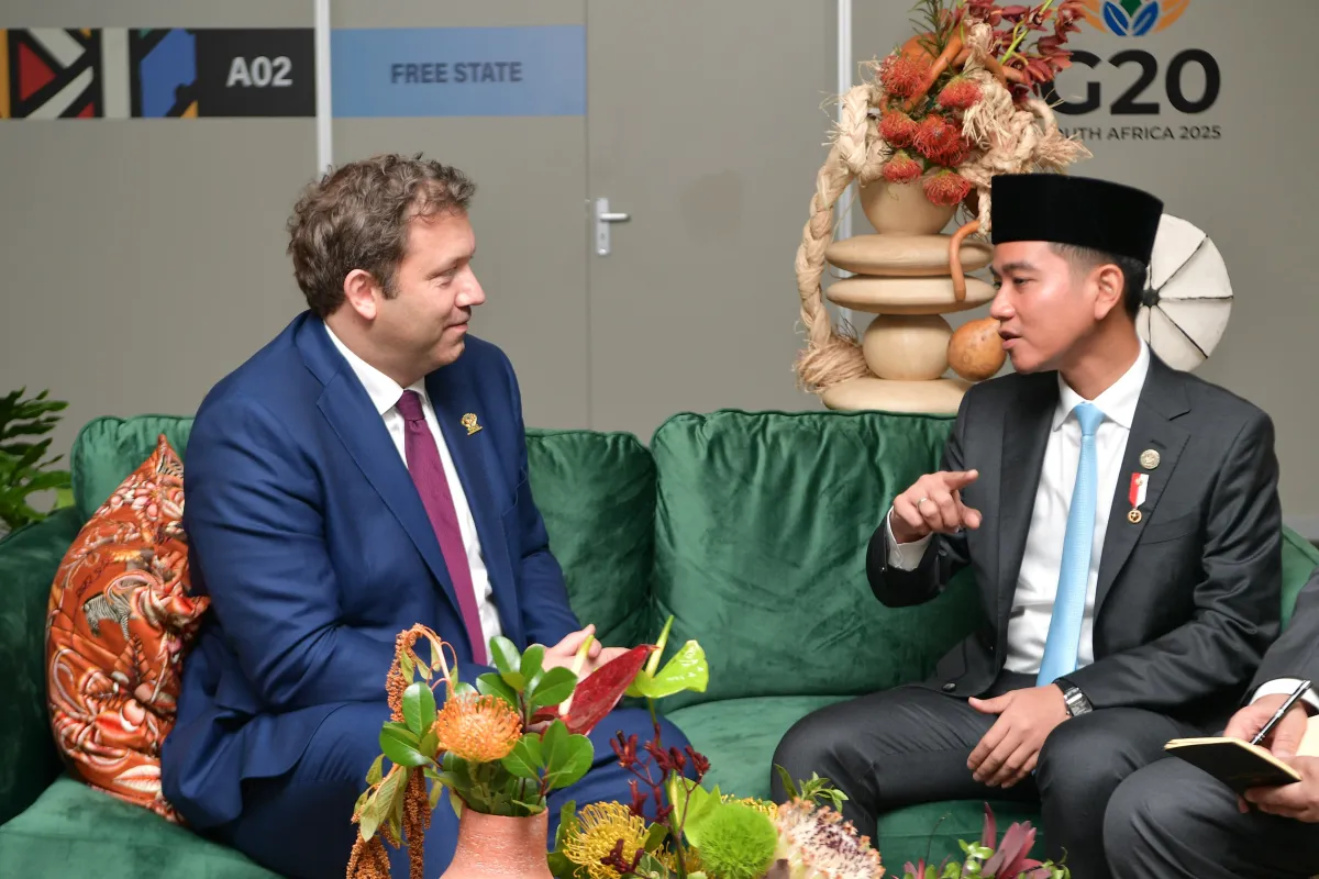 Gibran dan Wakil Kanselir Jerman Bahas Kerja Sama Industri di KTT G20