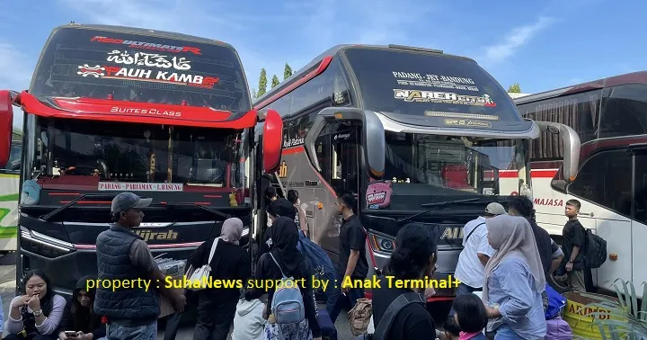 Peningkatan Penumpang Bus Menuju Sumbar Jelang H-10 Lebaran
