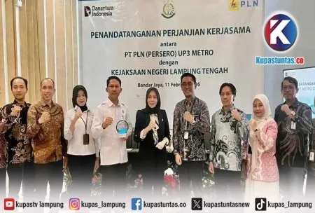 PLN dan Kejari Lampung Tengah Teken PKS untuk Sinergi Layanan Kelistrikan
