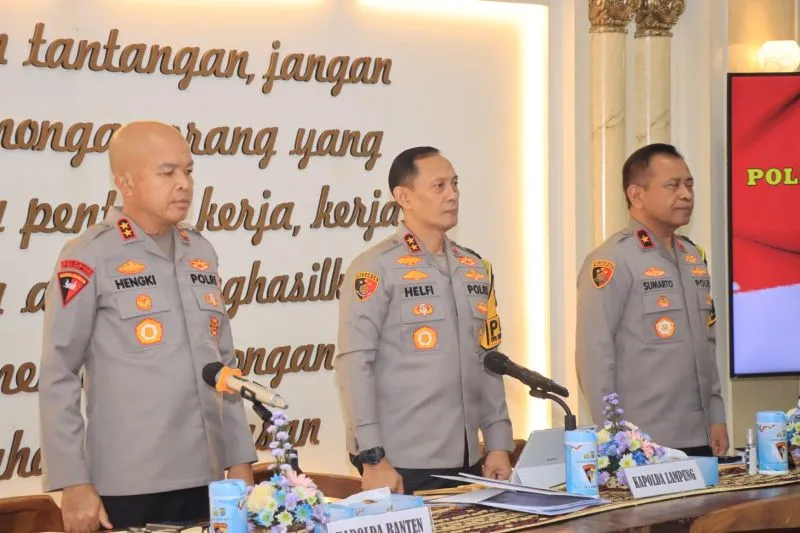Polda Lampung dan Polda Banten Koordinasikan Pengamanan Jalur Mudik 2026