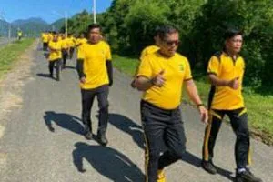 Polres Boltim Gelar Jalan Sehat dan Kerja Bakti untuk Tingkatkan Kebugaran dan Kebersamaan