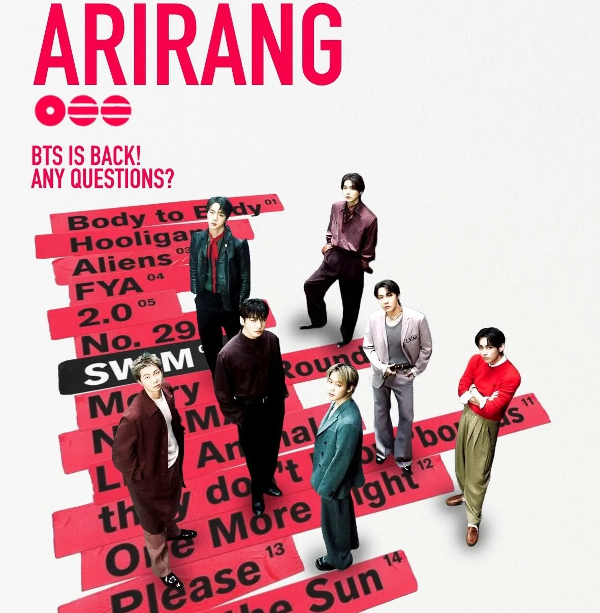 BTS Luncurkan Tracklist Album ARIRANG, SWIM Jadi Lagu Utama