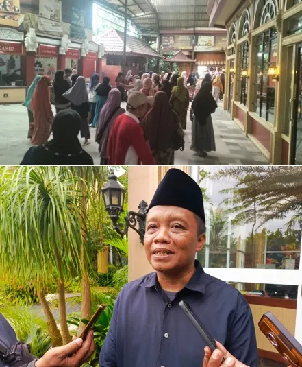 Ribuan Warga Hadiri Pengajian dan Pembagian THR di Kampung Coklat