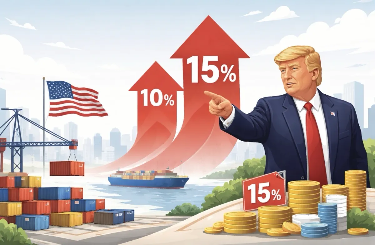 Tarif Impor Global AS Naik Menjadi 15 Persen Pekan Ini
