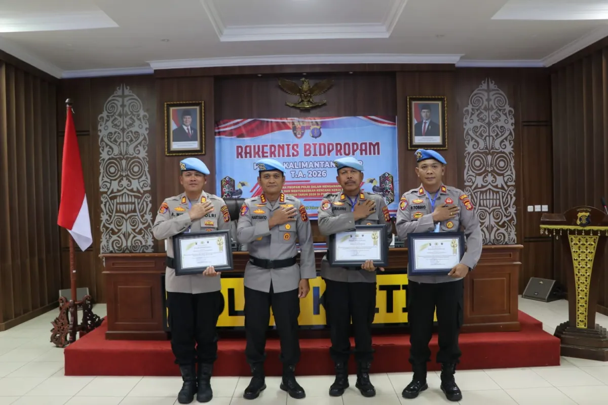 Sipropam Polres Berau Borong Dua Penghargaan di Rakernis Bidpropam Polda Kaltim 2026
