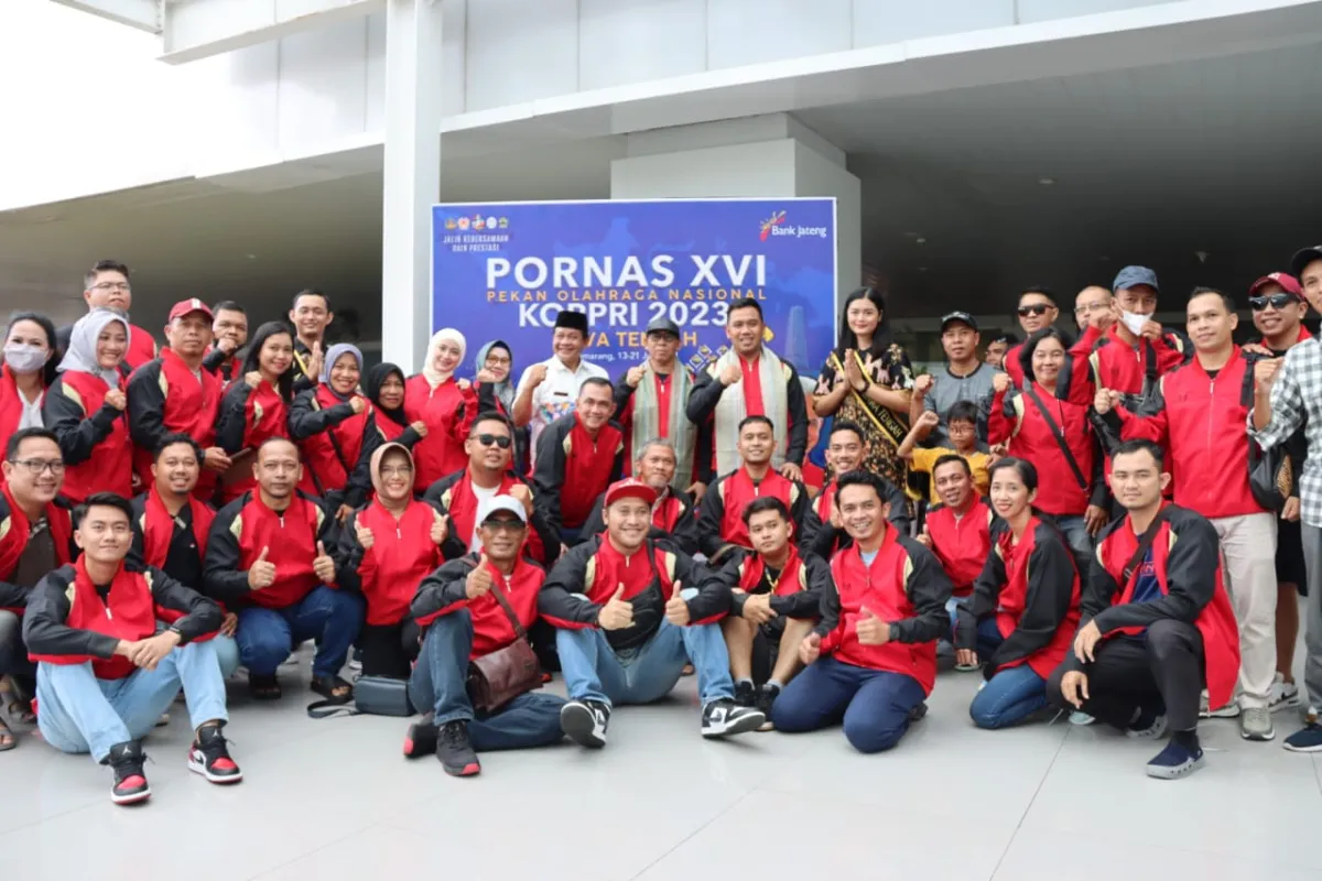 Kontingen Kalteng Tiba di Semarang untuk PORNAS KOPRI 2023