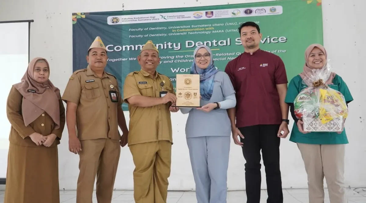 FKG USU dan UiTM Malaysia Gelar Pengabdian Masyarakat untuk Lansia di Binjai