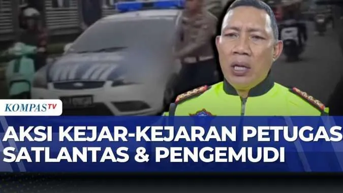 Kejadian Kejar-kejaran Polisi dengan Pengemudi Melawan Arah di Gunung Sahari