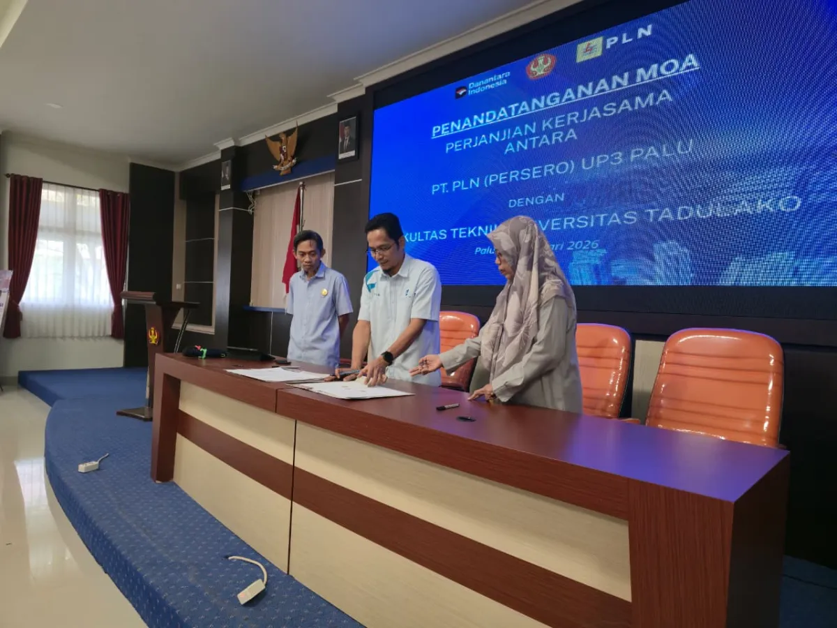 PLN UP3 Palu dan Universitas Tadulako Tandatangani MoA untuk Inovasi Ketenagalistrikan