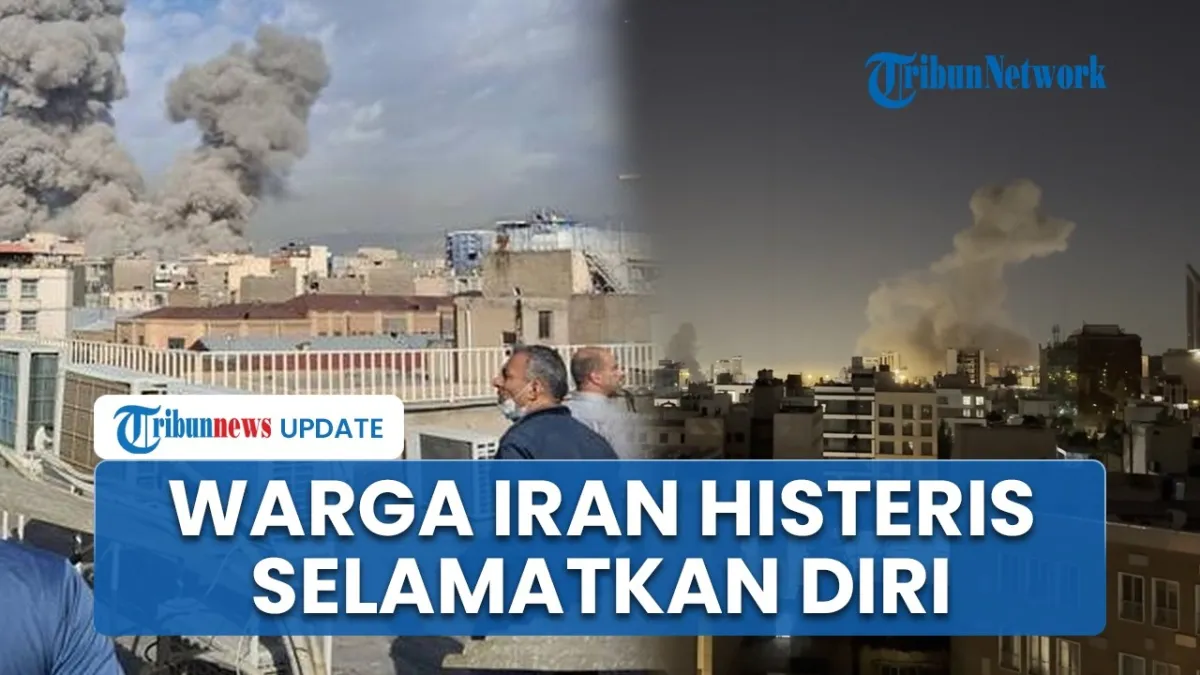 Serangan Israel Hancurkan Markas Penyiaran Teheran, Warga Iran Panik