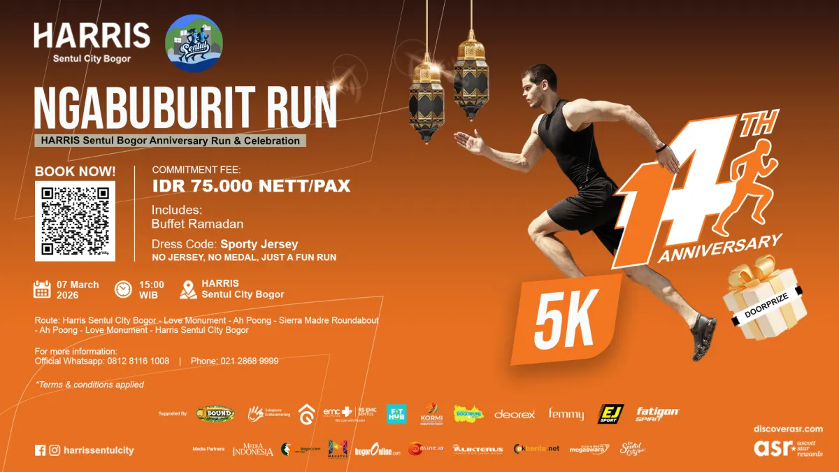 HARRIS Sentul City Rayakan Ulang Tahun ke-14 dengan Ngabuburit Run 5K untuk Gaya Hidup Sehat