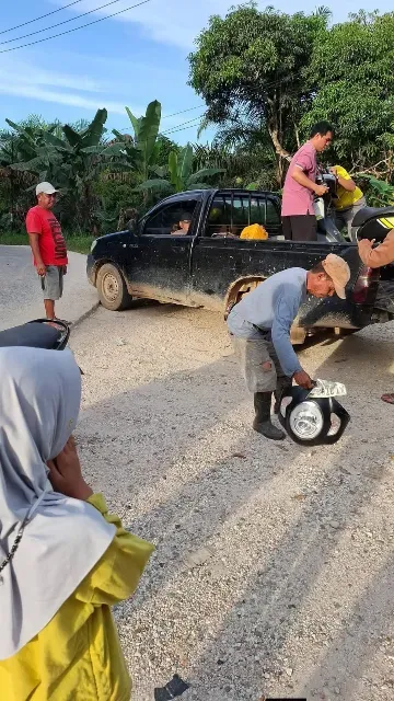 Polsek Kenohan Segera Tangani Kecelakaan Lalu Lintas di Tuana Tuha
