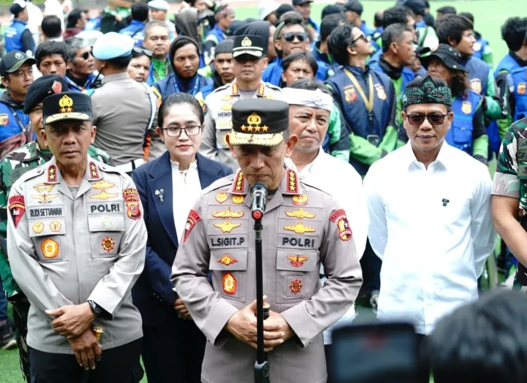 Apel Bersama Kamtibmas Kediri Tingkatkan Sinergi Keamanan Masyarakat