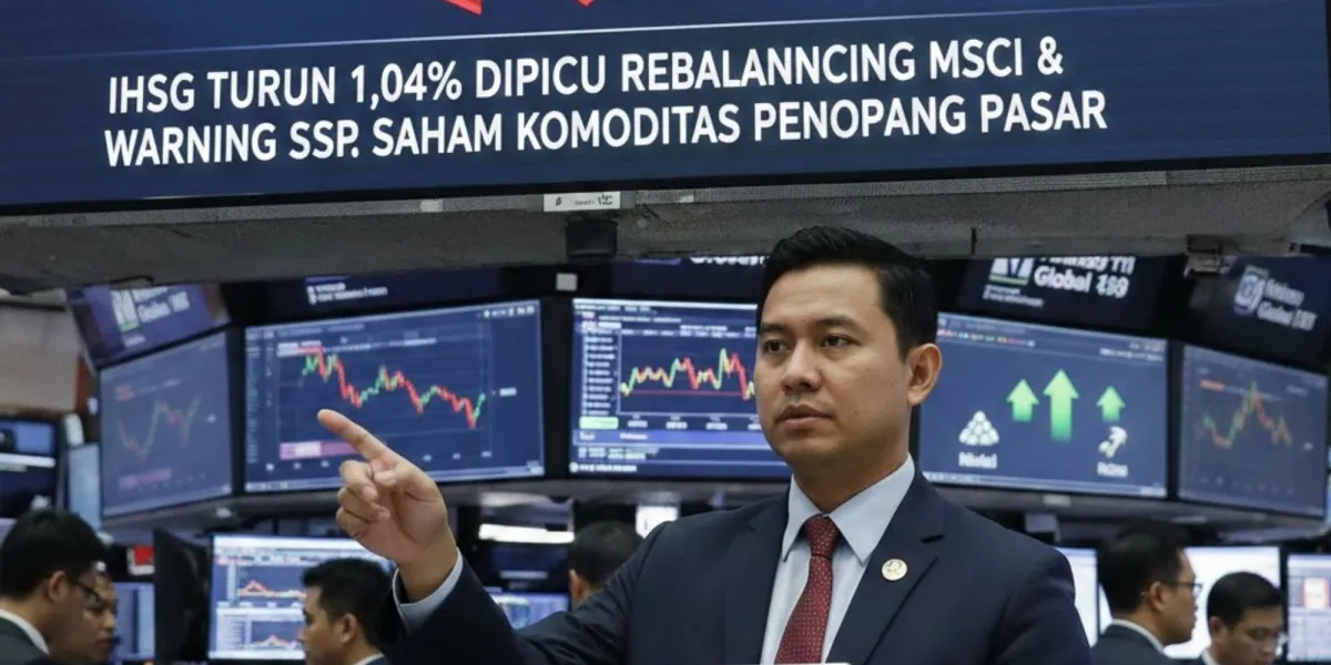 IHSG Turun 1,04% Tertekan Sentimen Global dan Rebalancing MSCI