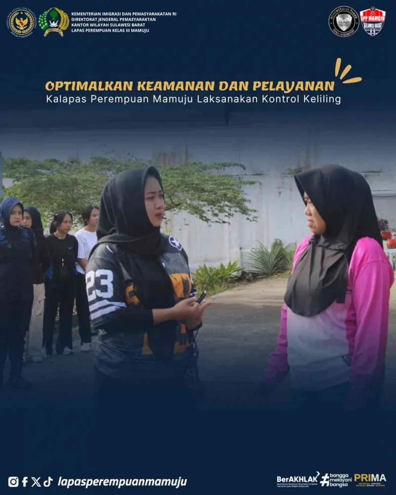Kalapas Perempuan Mamuju Lakukan Kontrol Keliling untuk Tingkatkan Keamanan dan Pelayanan