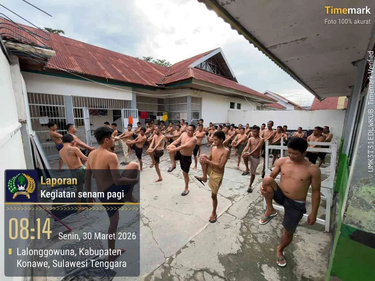 Senam Pagi di Rutan Unaaha Tingkatkan Kebugaran dan Kebersamaan Warga Binaan