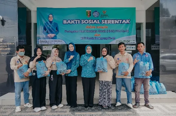 TP PKK Lampung Salurkan 150 Paket Sembako di Bulan Ramadan