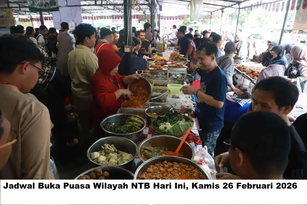 Jadwal Buka Puasa NTB Hari Ini, 26 Februari 2026