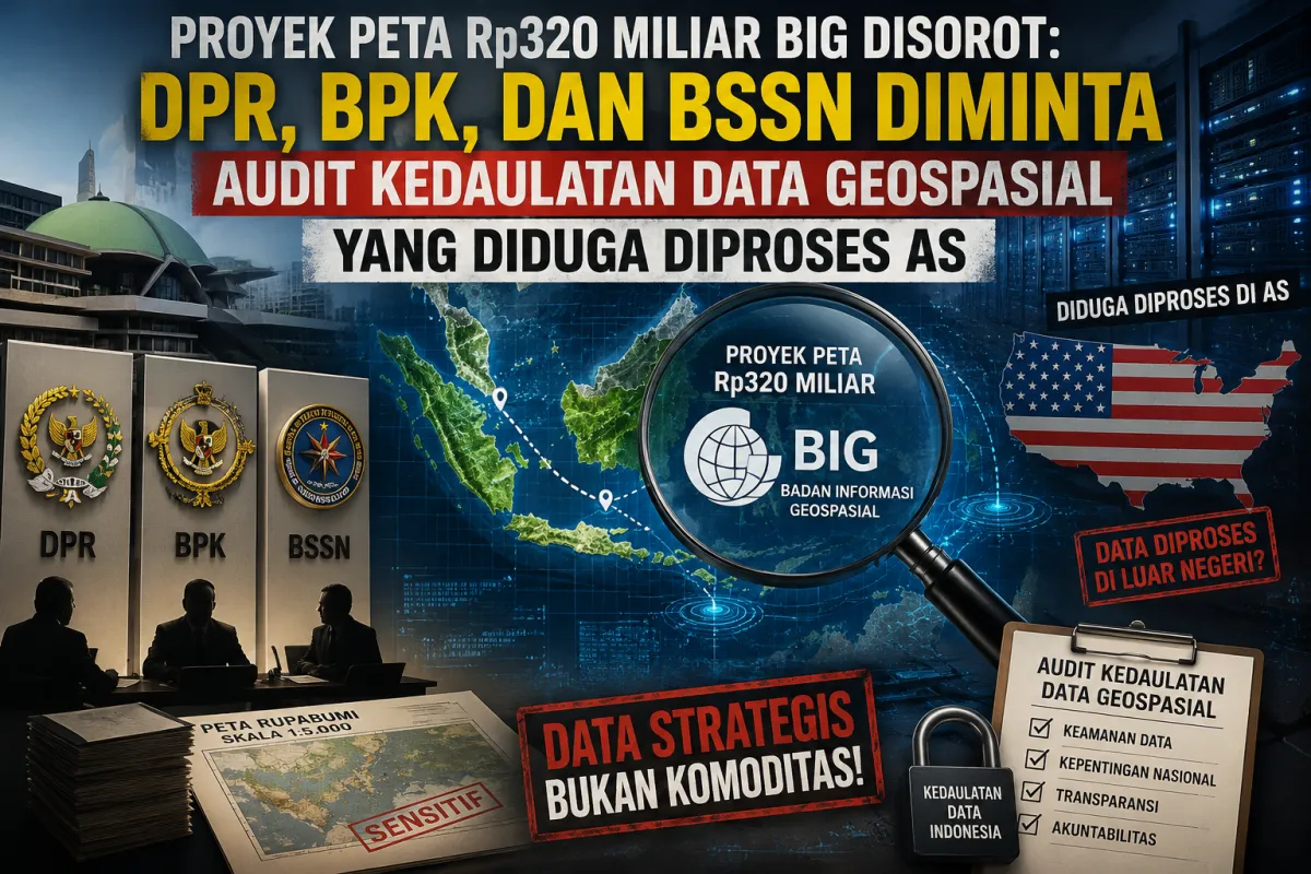 Proyek Peta Rp320 Miliar BIG Diperiksa: Audit Kedaulatan Data Geospasial Diminta