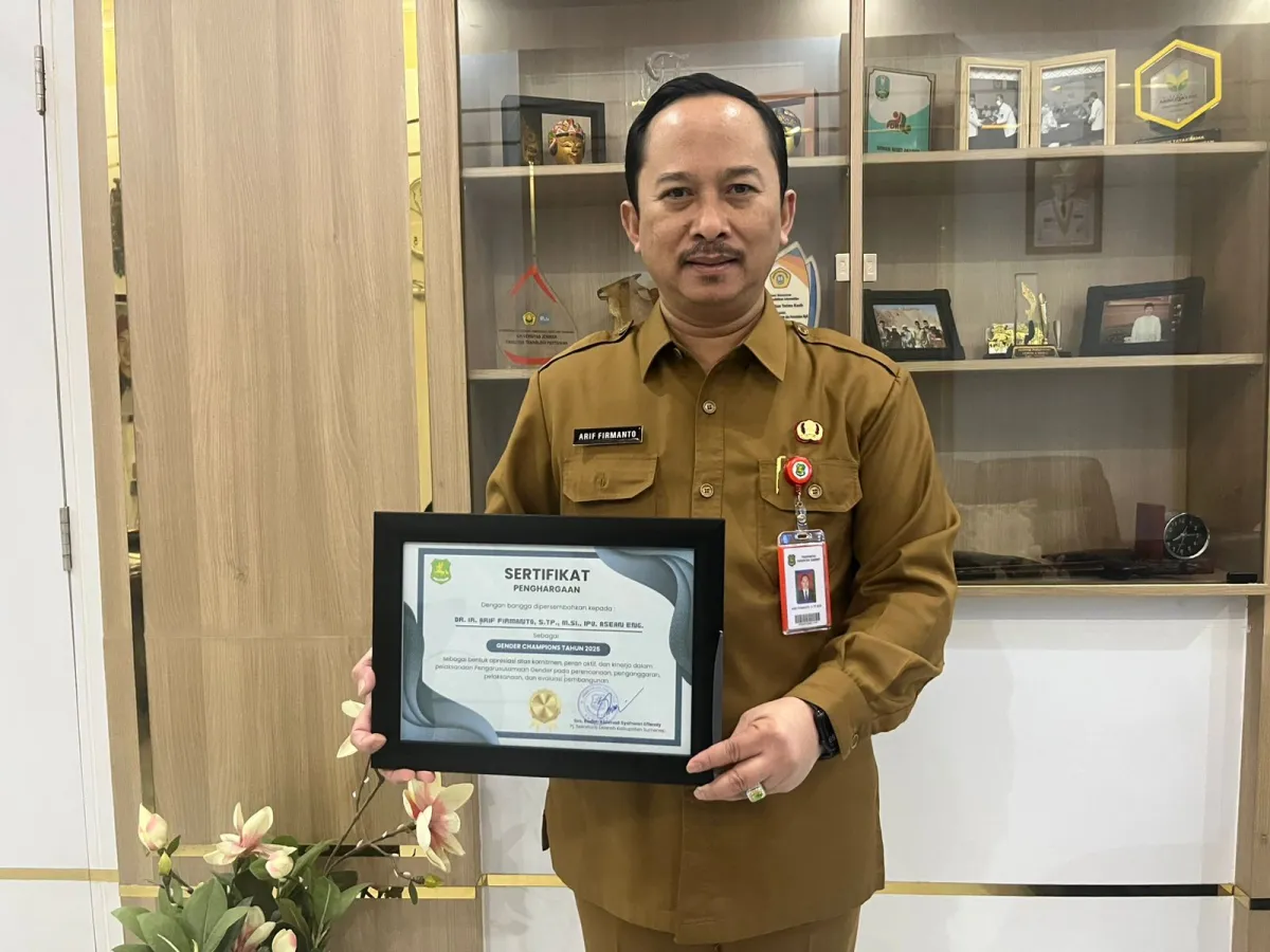 Arif Firmanto Dapat Penghargaan Gender Champions 2025 atas Komitmen PUG