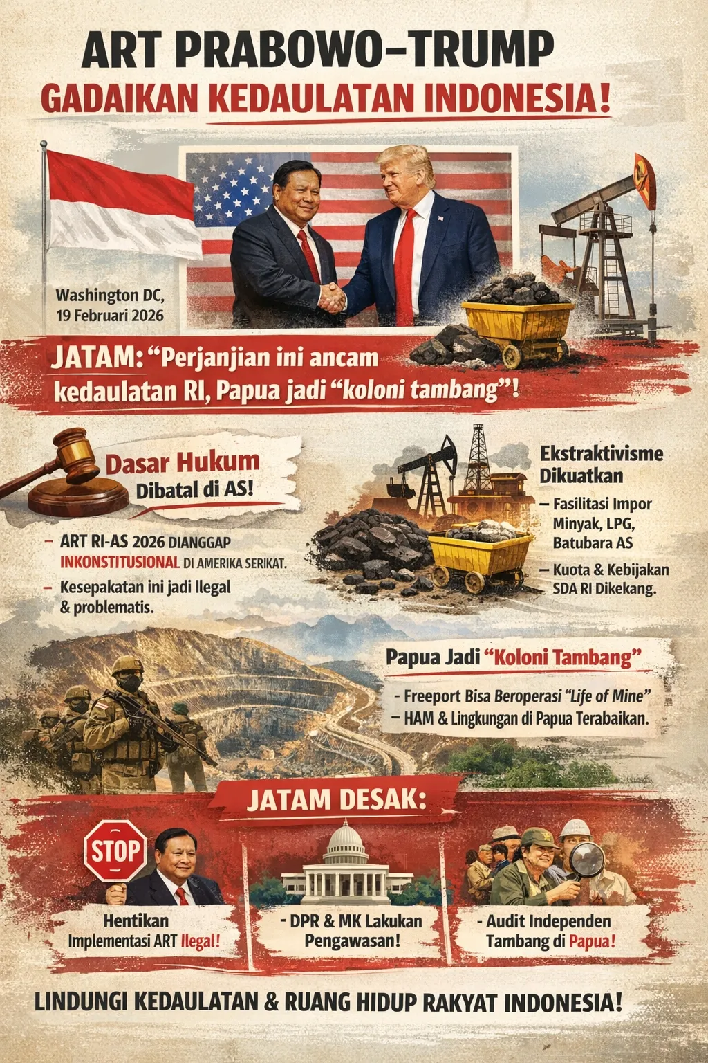JATAM: Kesepakatan Dagang RI-AS Ancam Kedaulatan Indonesia