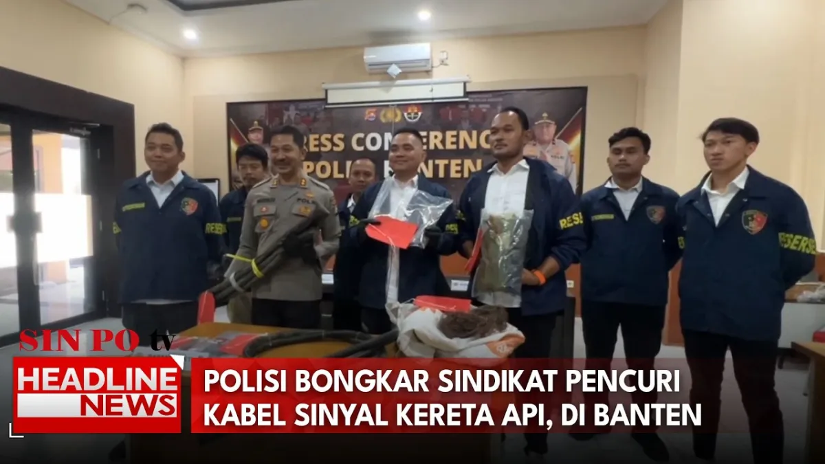 Polisi Ungkap Sindikat Pencurian Kabel Sinyal Kereta Api di Banten